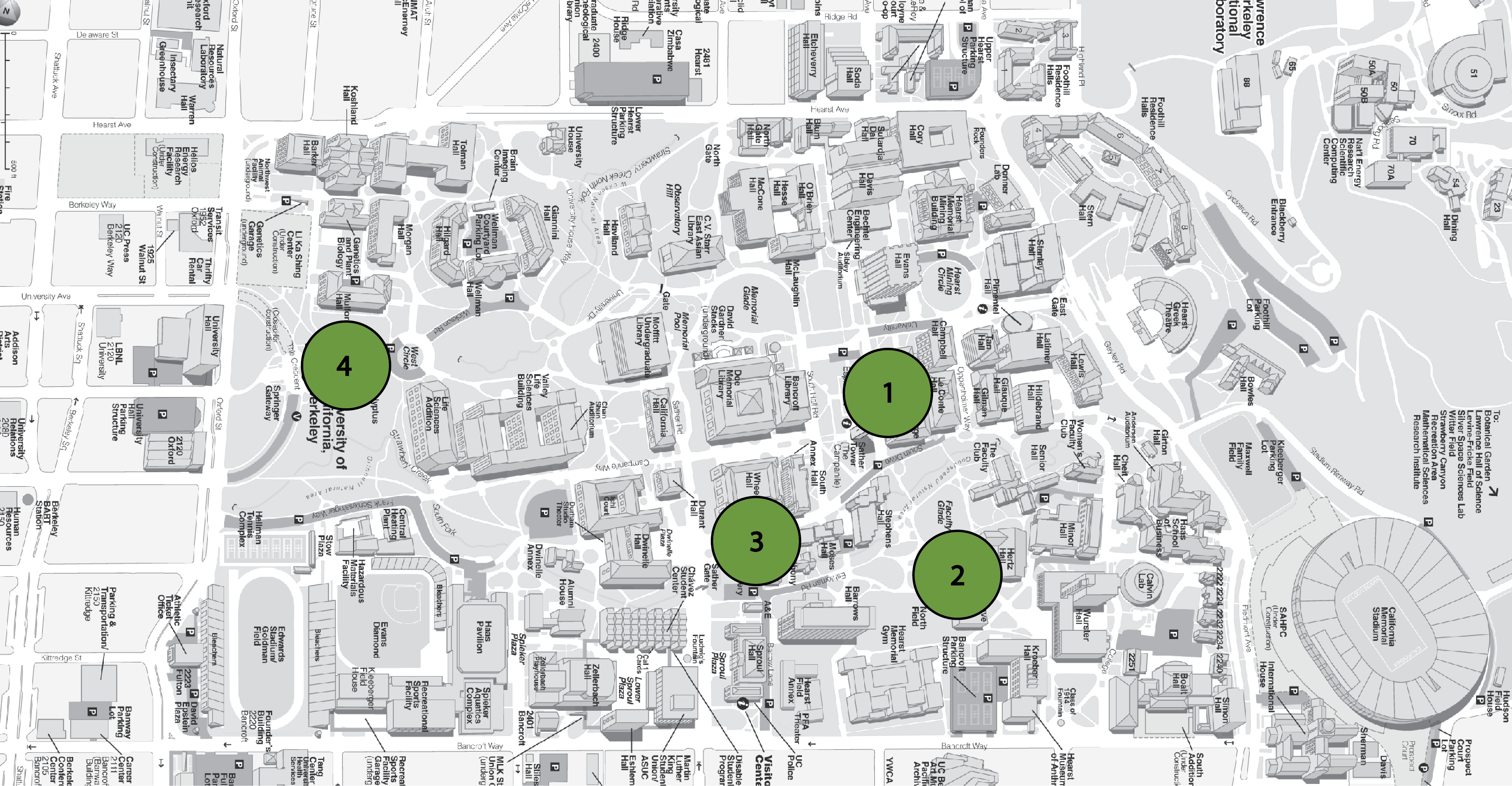 Site map of four project locations